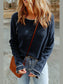 Long Raglan Sleeve Round Neck Top nicholesgifts