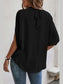 Tie Back Slit Half Sleeve Blouse nicholesgifts