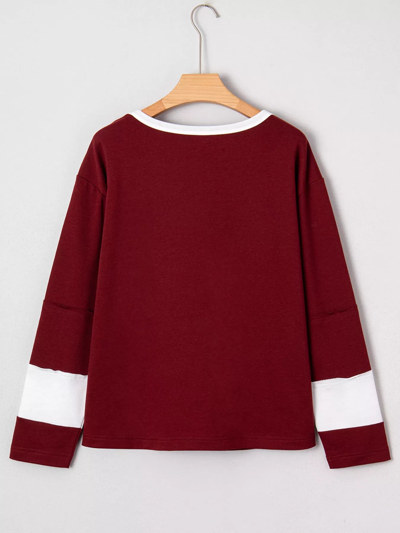 Flower Patched Round Neck Long Sleeve Top nicholesgifts