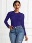Round Neck Long Sleeve Bodysuit nicholesgifts