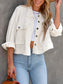 Button Up Long Sleeve Jacket nicholesgifts
