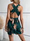 Crisscross Back Printed Romper nicholesgifts