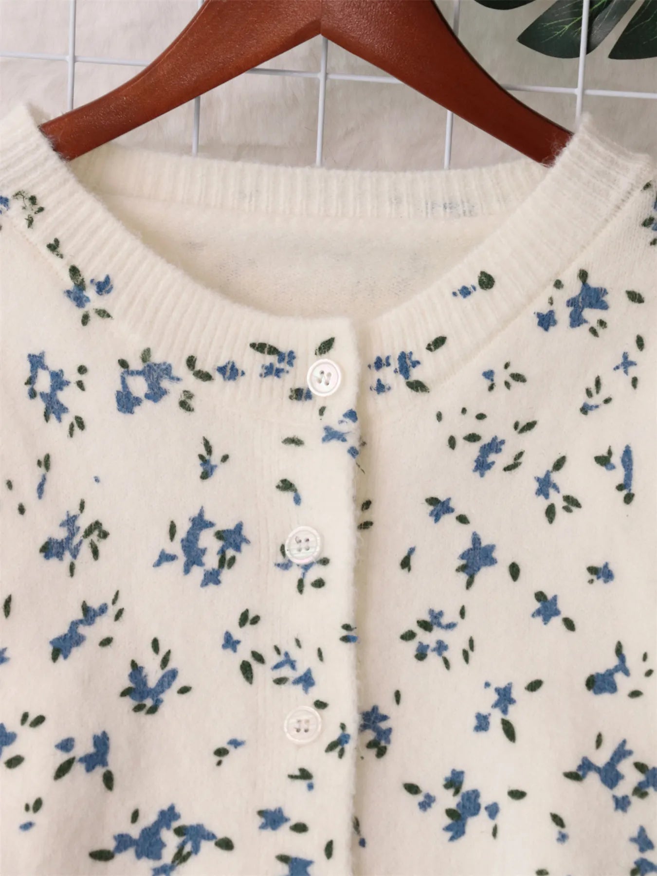 Floral Button-Up Long Sleeve Cardigan