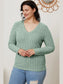 Basic Bae Full Size Ribbed V-Neck Long Sleeve T-Shirt nicholesgifts