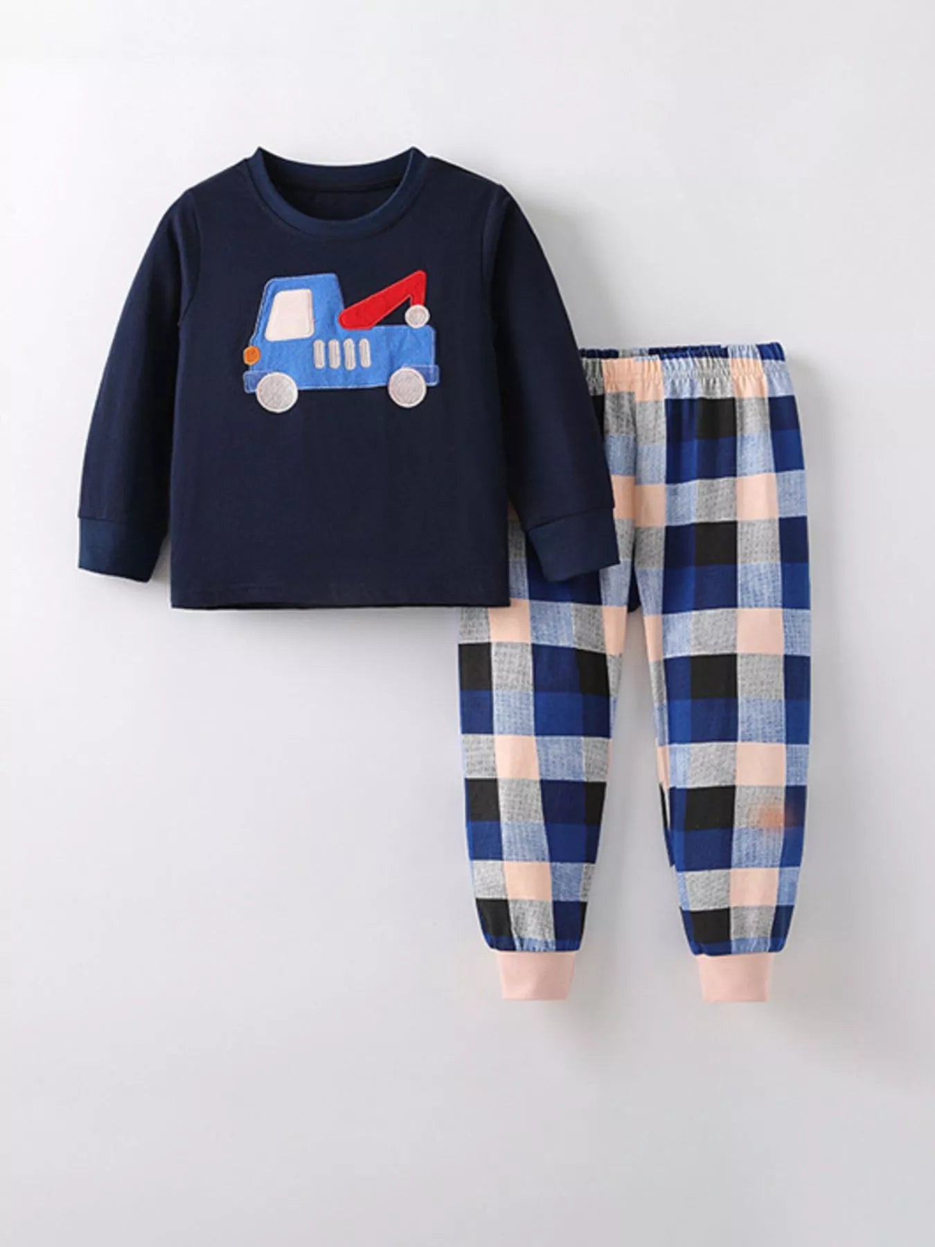 Children's Truck Applique Long Sleeve Top and Pants Set NicholesGifts