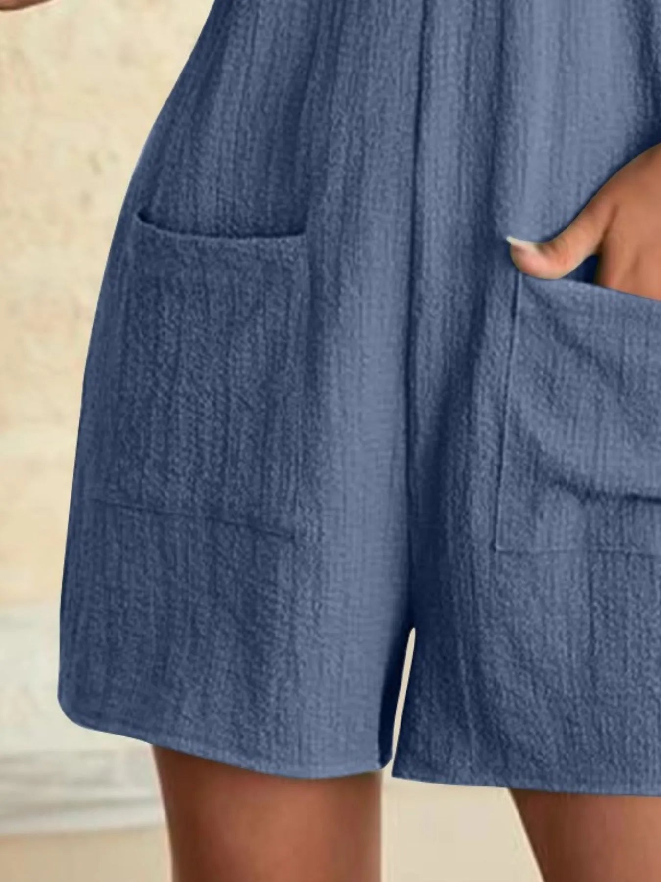 Full Size Knot Strap Romper with Pockets Plus Size nicholesgifts