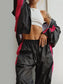 Zip Up Long Sleeve Top and Pants Set nicholesgifts