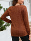 Texture Round Neck Long Sleeve Knit Top nicholesgifts