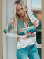 Geometric Round Neck Long Sleeve T-Shirt nicholesgifts