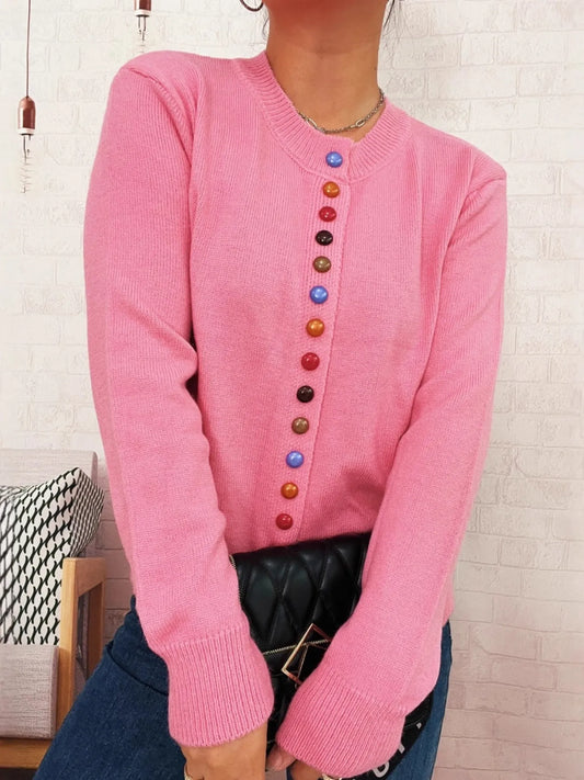 Button Up Long Sleeve Cardigan