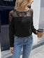 Ivy Lane Lace Long Sleeve Round Neck Tee nicholesgifts