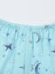 Printed Round Neck Top and Shorts Lounge Set nicholesgifts
