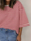 Striped Back Bow Tie T-Shirt nicholesgifts
