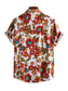 Men's Plus Size Floral Print Short Sleeve Hawaiian Shirt nicholesgifts