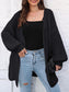 Women Open Front Dropped Shoulder Longline Cardigan nicholesgifts