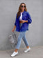 Distressed Drop Shoulder Denim Jacket nicholesgifts