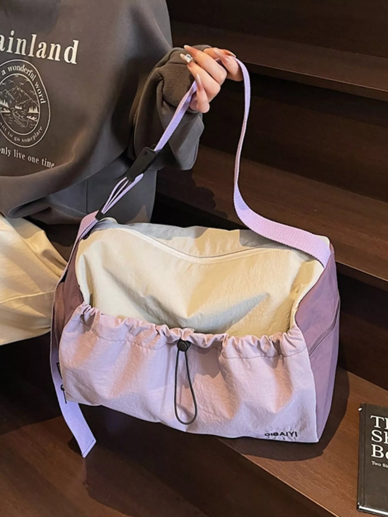 Lightweight Drawstring Closure Travel Bag nicholesgifts