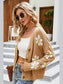 Floral Ribbed Trim Drop Shoulder Cardigan nicholesgifts