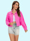 Distressed Distressed Button Up Denim Jacket nicholesgifts