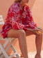 Printed Long Sleeve Belted Romper nicholesgifts