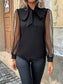 Honey Tie Neck Long Sleeve Blouse nicholesgifts
