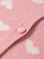 Women Heart Pattern Button Front Cardigan Valentine's Day Sweater nicholesgifts