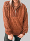 Women Quilted Half-Zip Long Sleeve Sweatshirt nicholesgifts