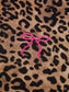 Leopard Print Contrast Trim Long Sleeve Top and Pants Set nicholesgifts