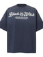 Men's Gradient Letter Round Neck T-Shirt nicholesgifts