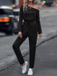 One Shoulder Long Sleeve Jumpsuit nicholesgifts
