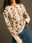 Floral Print Long Sleeve T-Shirt nicholesgifts