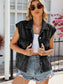Pocketed Button Up Sleeveless Denim Jacket nicholesgifts