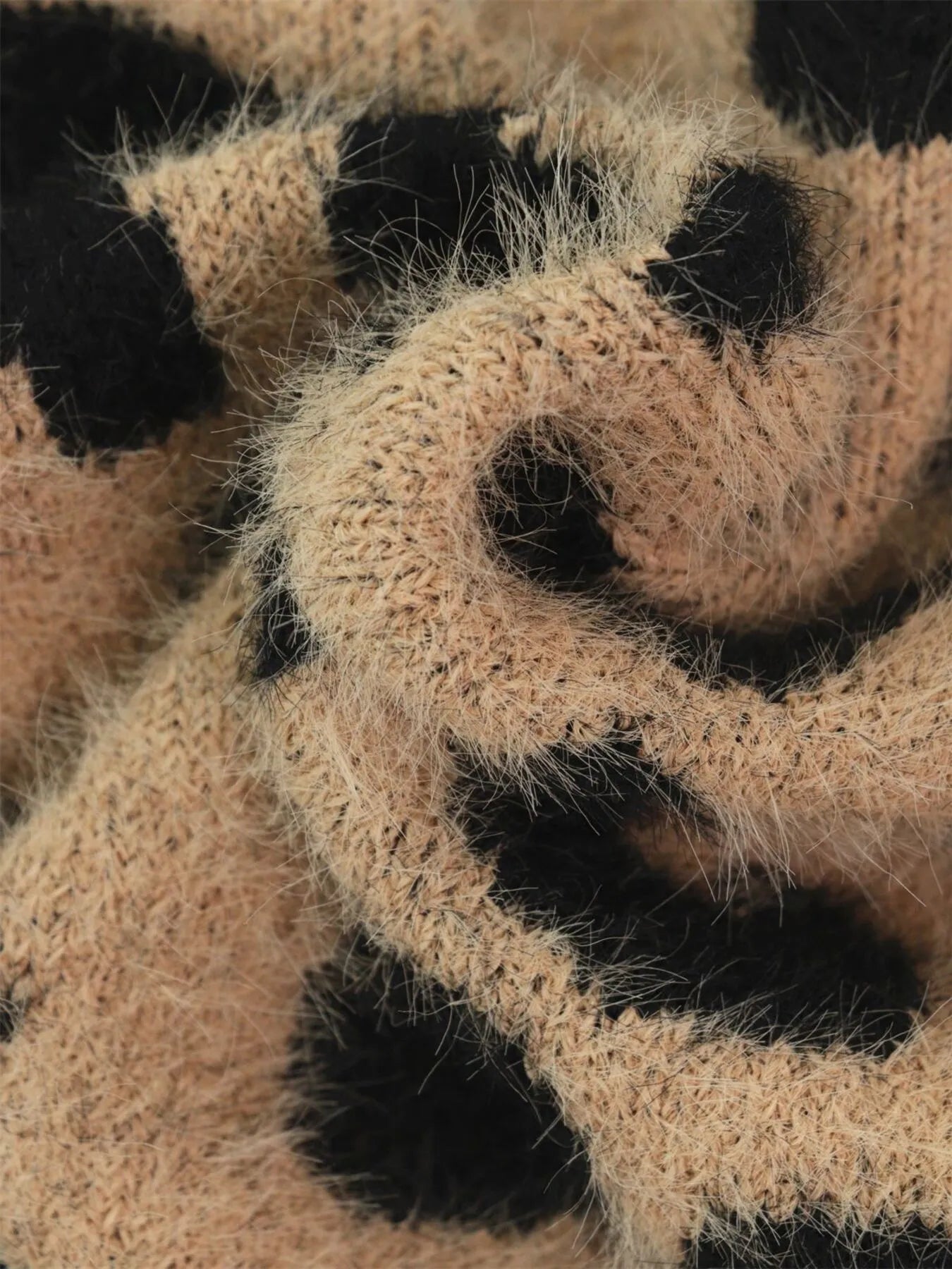 Leopard Fuzzy Button Up Cardigan