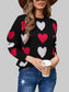 Women Angel Wings Heart Round Neck Long Sleeve Sweater nicholesgifts