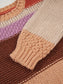 Colorblock Striped Round Neck Sweater nicholesgifts