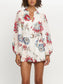 Floral Print Long Sleeve Romper nicholesgifts