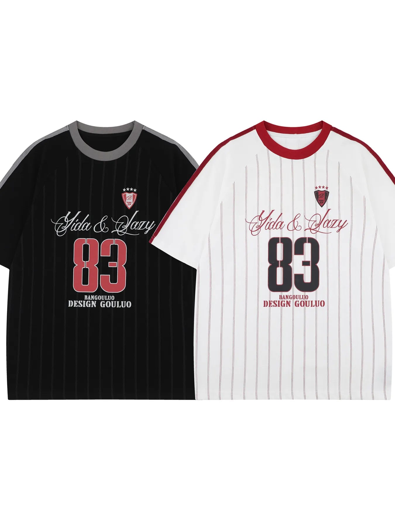 Men's Number 83 Striped Baseball T-Shirt NicholesGifts