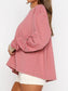 Striped Oversized Round Neck Sweatshirt nicholesgifts