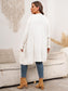 Plus Size Open Front Cardigan With Pockets nicholesgifts