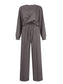 Crisscross Round Neck Top and Drawstring Pants Set nicholesgifts