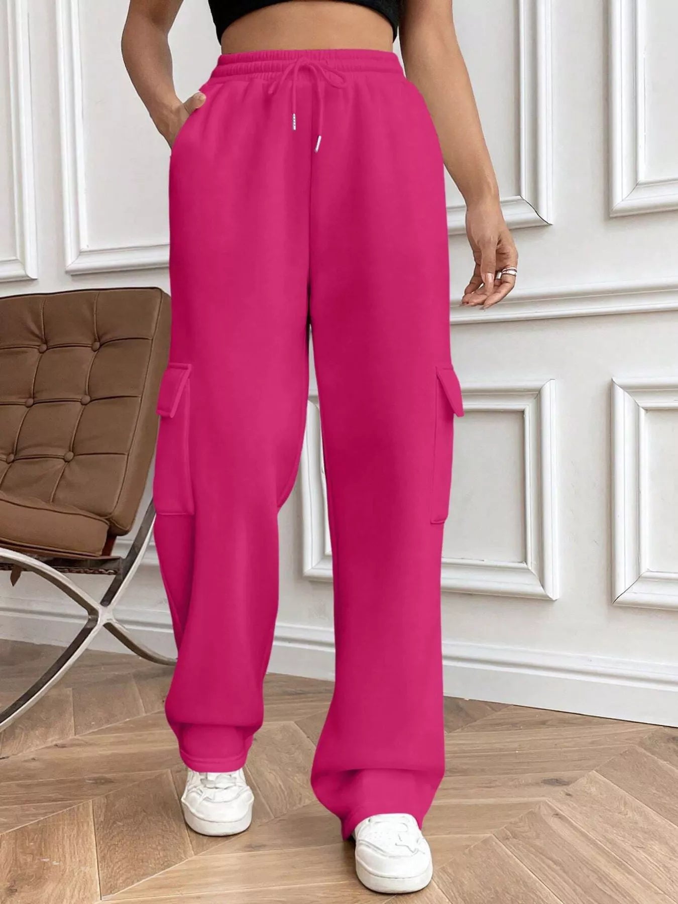 Women Relaxed Fit Pants with Drawstring Waist nicholesgifts