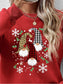 Faceless Gnomes Graphic Drop Shoulder Sweatshirt nicholesgifts