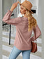 Round Neck Flounce Sleeve T-Shirt nicholesgifts