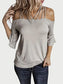 Full Size Cold Shoulder Three-Quarter Sleeve Blouse nicholesgifts