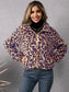Ivy Lane Drawstring Leopard Zip Up Jacket nicholesgifts