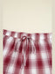 Plaid Long Sleeve Shirt and Drawstring Shorts Lounge Set nicholesgifts