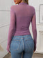 Mock Neck Long Sleeve Top nicholesgifts