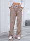 Women Plaid Wide Leg Casual Pants nicholesgifts