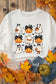 Pumpkin & Ghost Round Neck Long Sleeve Sweatshirt nicholesgifts