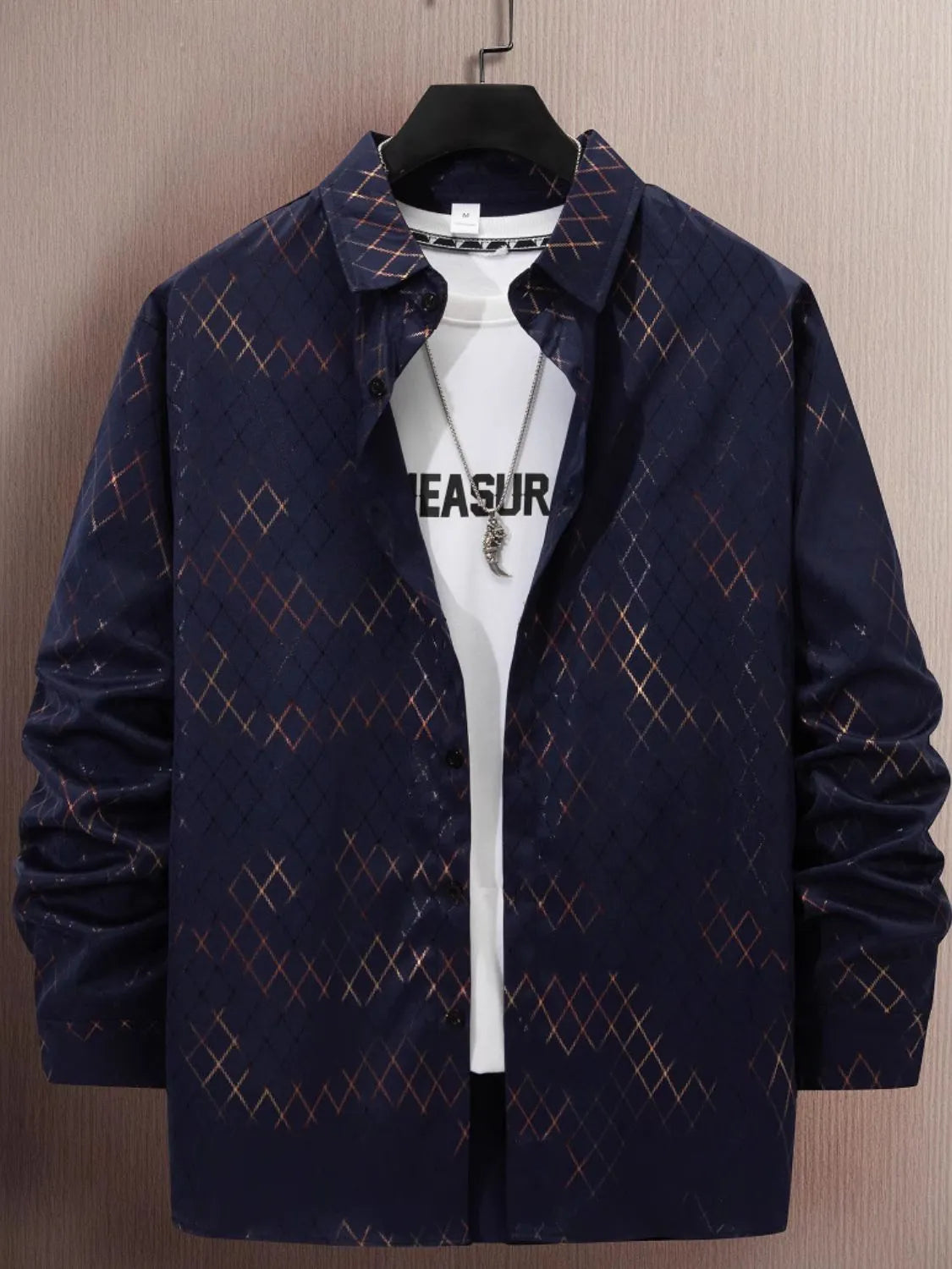 Men's Full Size Button Up Long Sleeve Shirt Plus Size NicholesGifts